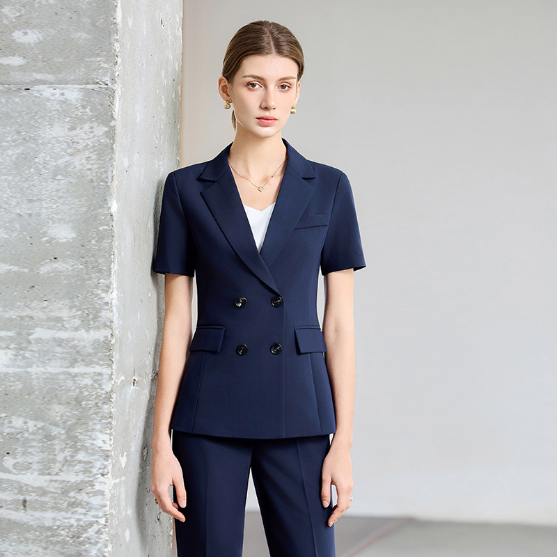 Women Formal Wear For Interview - Kadın Yazlık İnce Kısa Kollu Takım