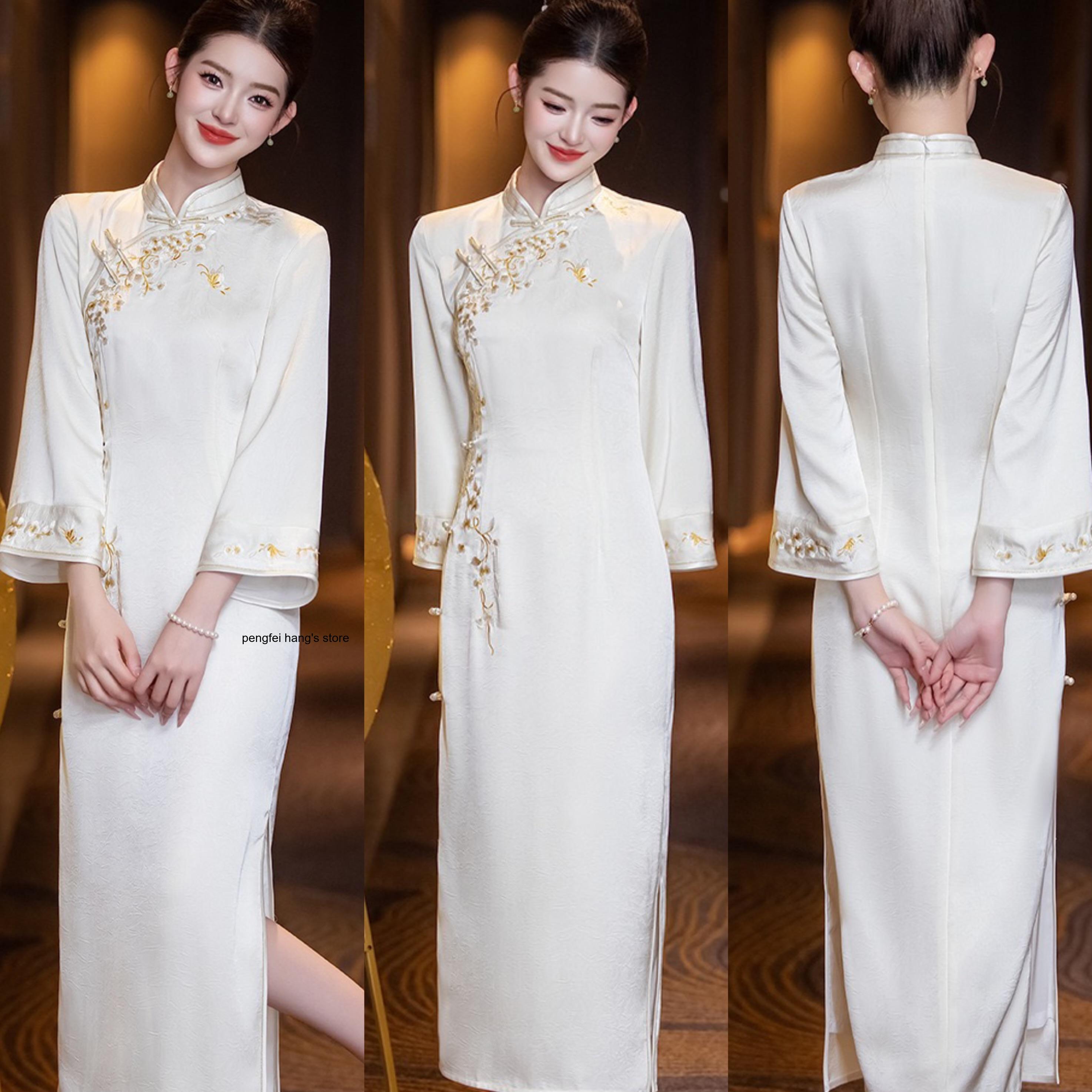 Women'S Formal Wear Petite - 2026 Sonbahar Kadın Zarif Modifiye Qipao