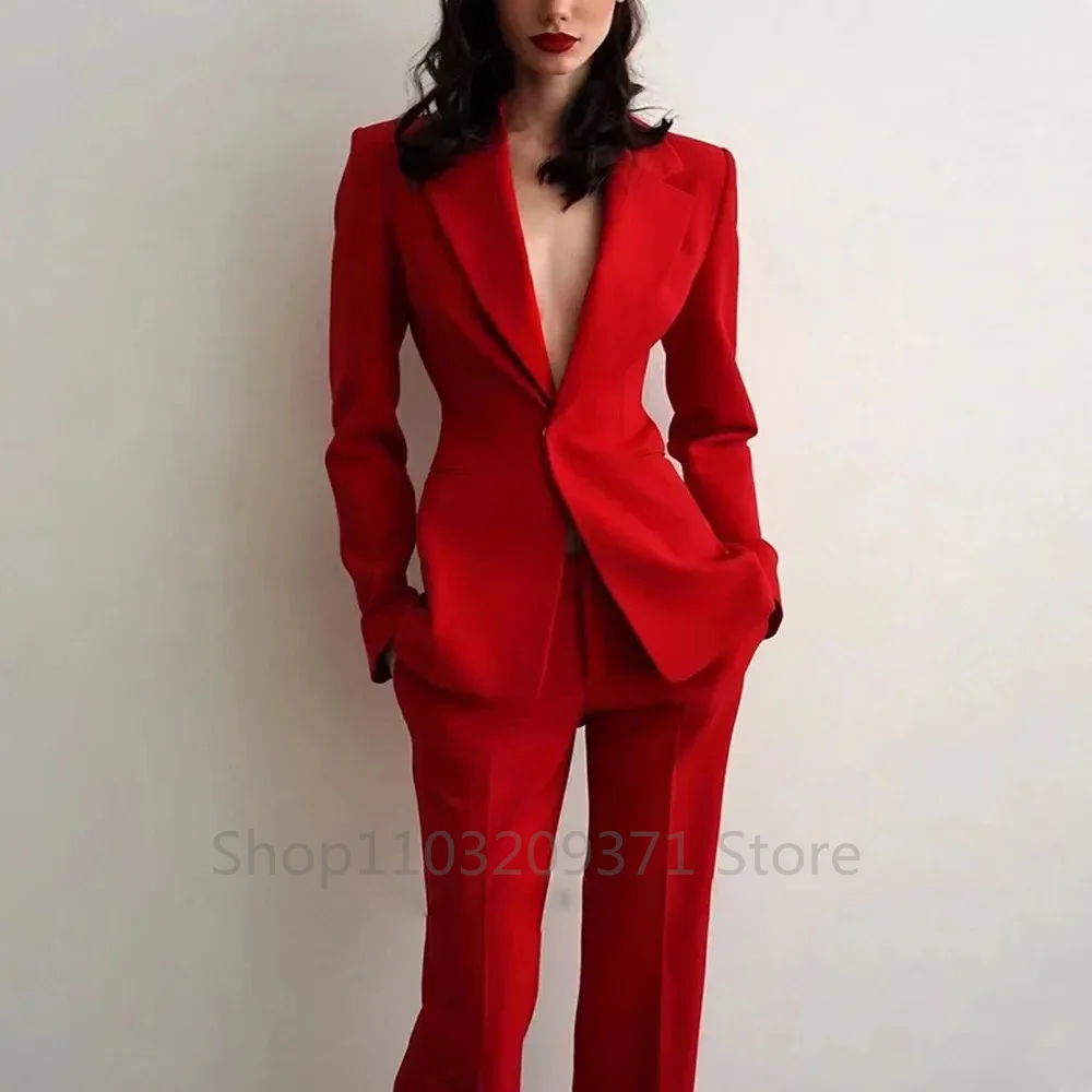 Blazer Set Women Formal - Kadın Takım Elbise Parti Düğün Büyük