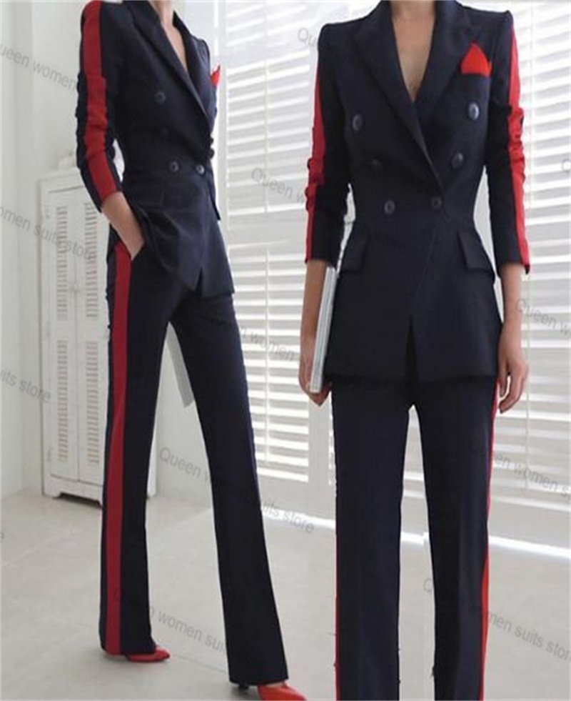 Women'S Formal Wear Jackets - Kırmızı Siyah Sonbahar Kadın Takım Elbise
