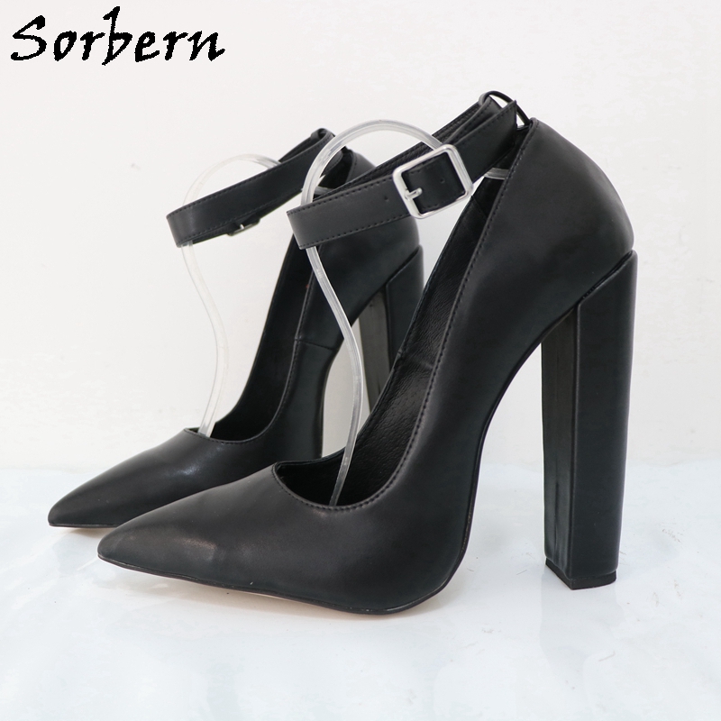 Pump Heel Block - Sorbern büyük boy Eu47 kadın pompa