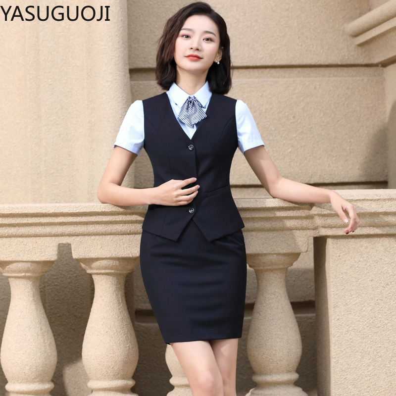 Women Formal Wear For Interview - YASUGUOJI zarif moda kadın yelek iş