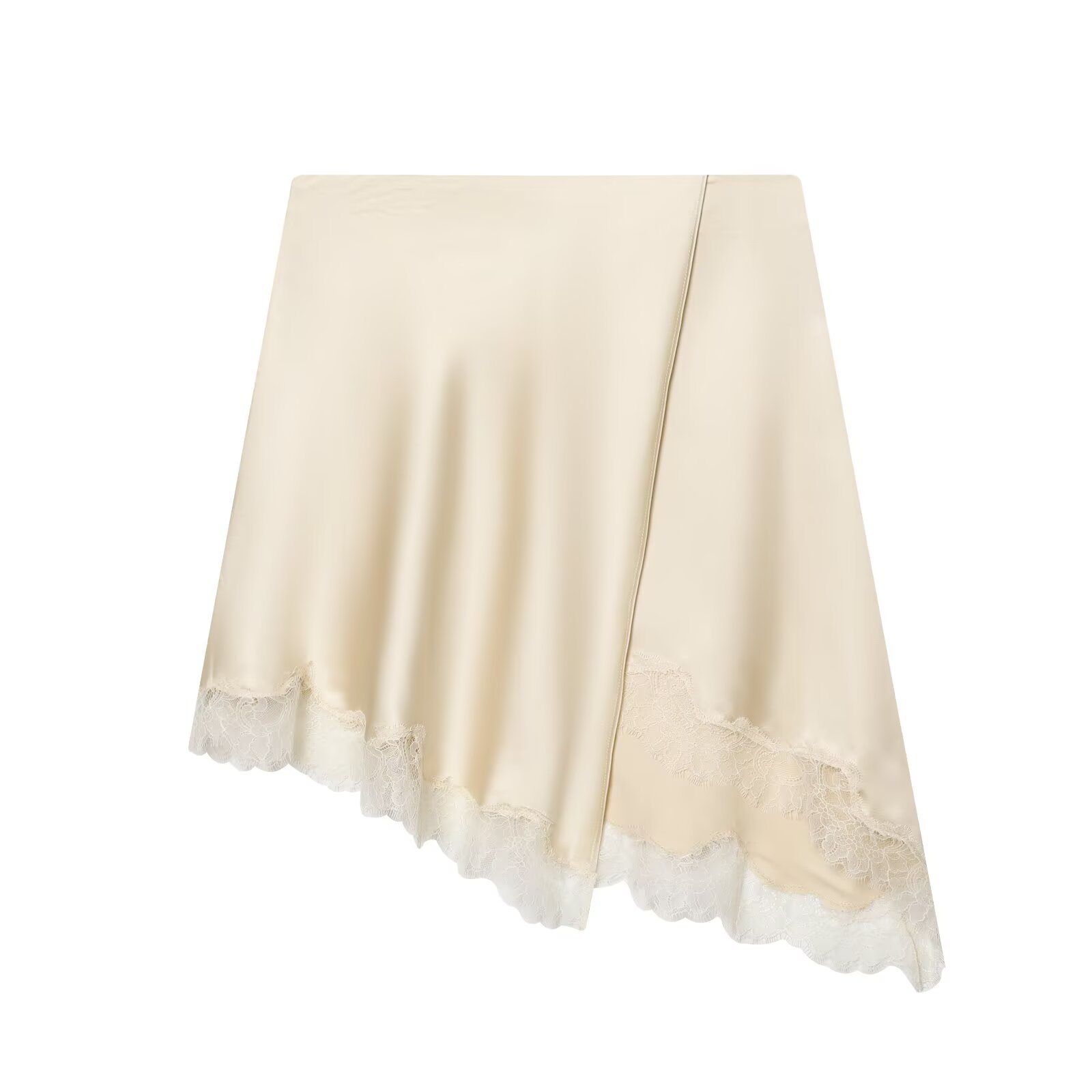Yellow Formal Wear Women - Kadınlar İçin Zarif Saten Dantel Kenarlı