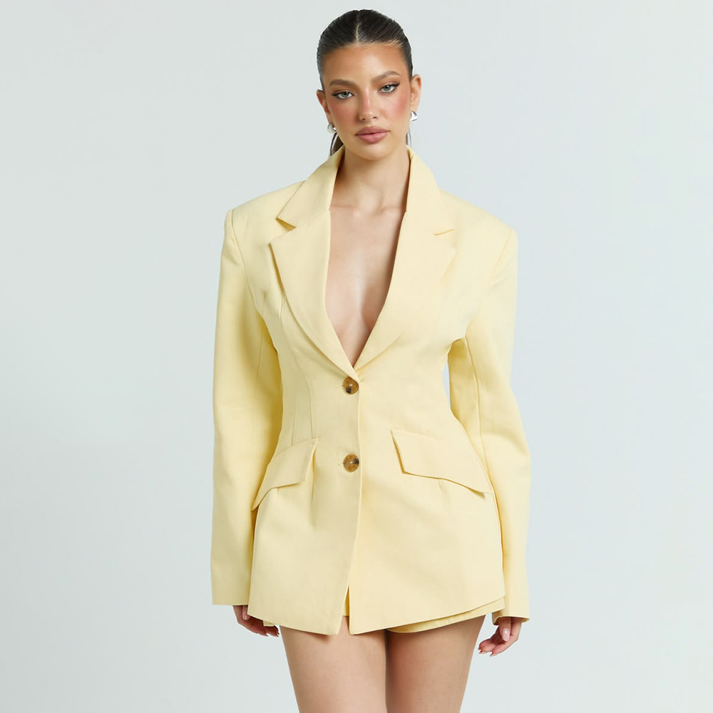 Açık Sarı Kadın 2Pic Takım Elb - Yellow Formal Wear Women incelemesi ve fiyatı