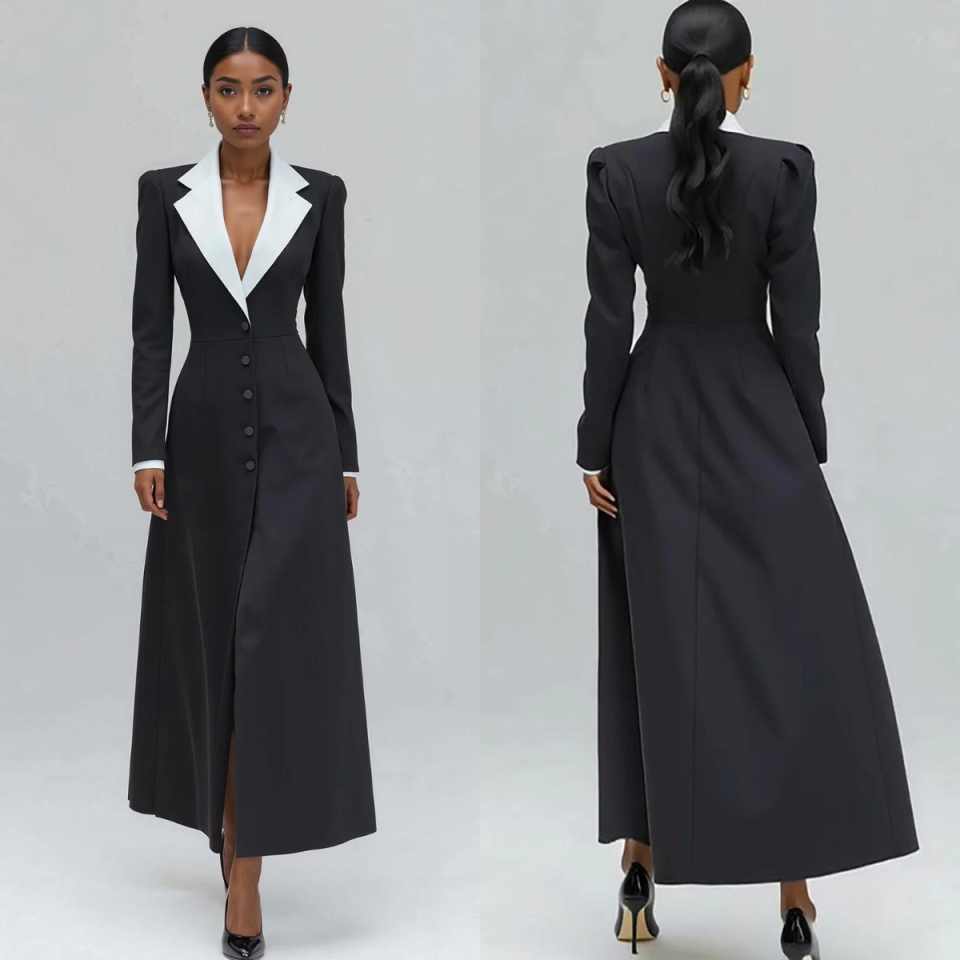 A Line Kadın Uzun Blazer Ceket - Women Formal Party Wear Dress incelemesi ve fiyatı
