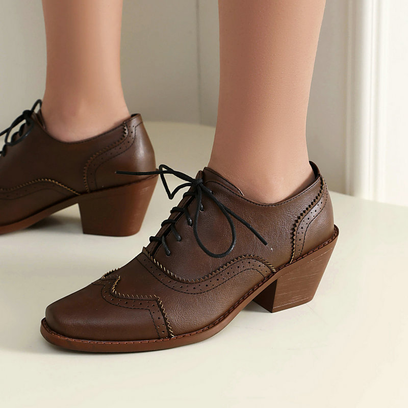 Kadın Oxford Ayakkabıları Sivr - Pump Heel Block incelemesi ve fiyatı