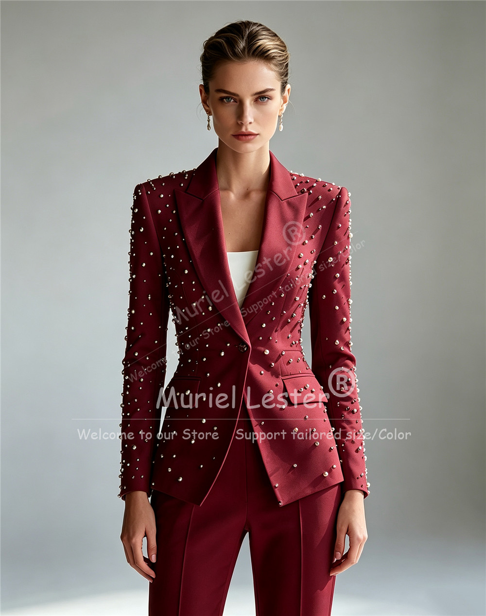 Zarif İnci İşlemeli Kadın Takı - Blazer Set Women Formal incelemesi ve fiyatı
