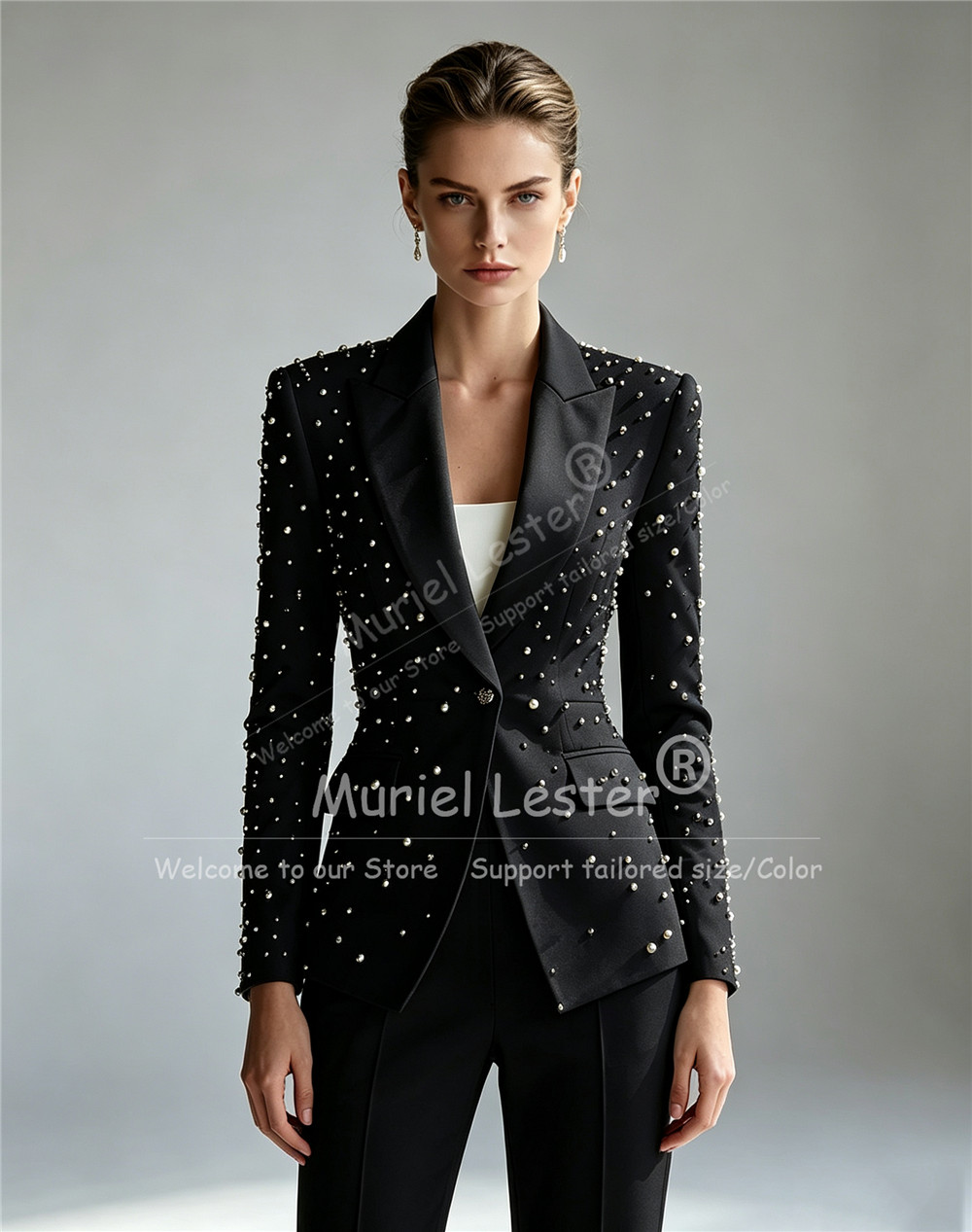 Zarif İnci İşlemeli Kadın Takı - Blazer Set Women Formal incelemesi ve fiyatı