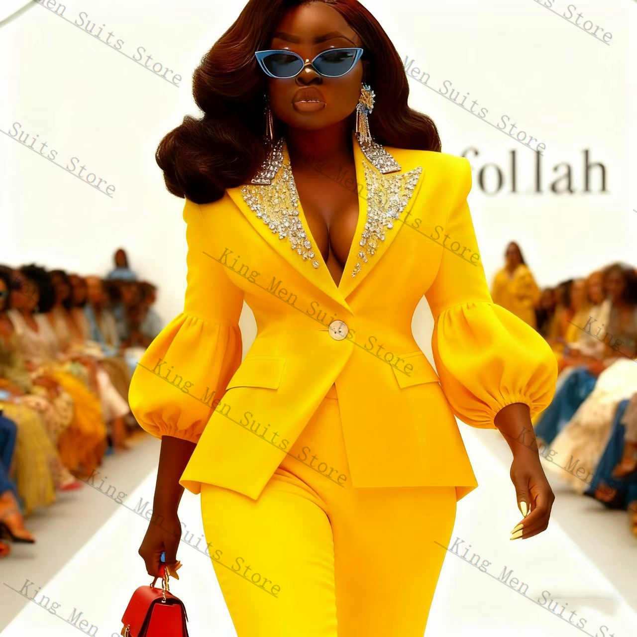 Kristaller Sarı Kadın Takım El - Yellow Formal Wear Women incelemesi ve fiyatı