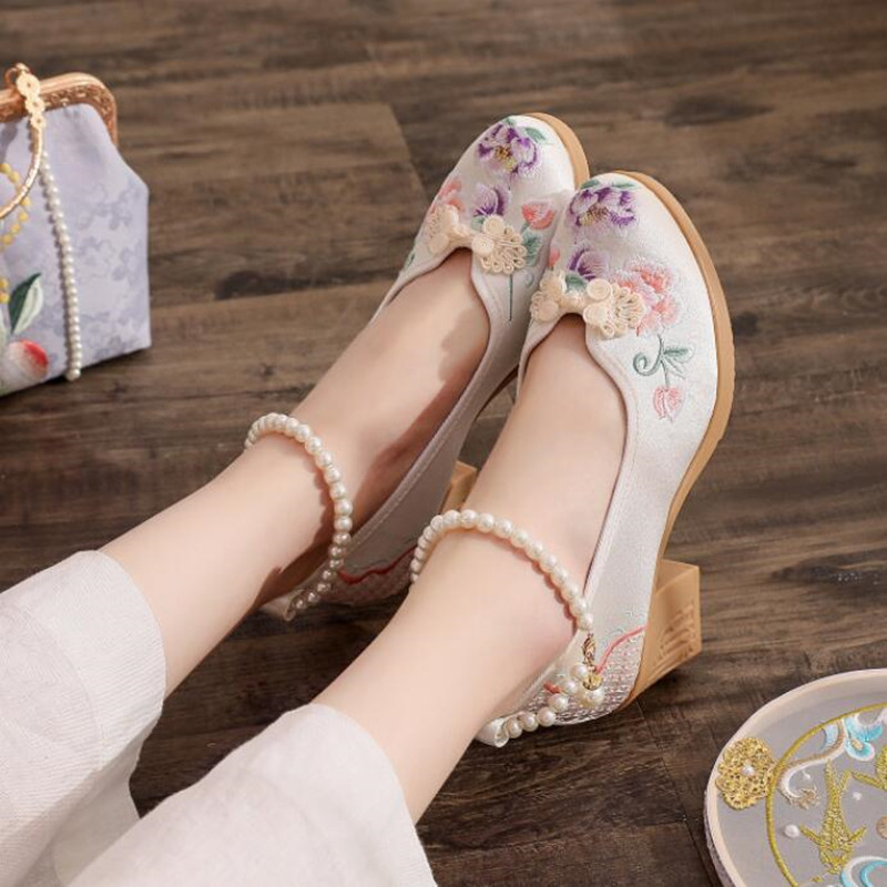Kadınlar Vintage İnciler Ayak  - Pump Heel Block incelemesi ve fiyatı