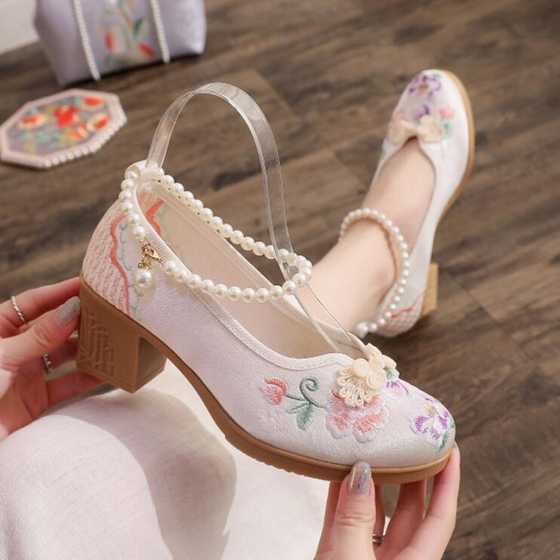 Kadınlar Vintage İnciler Ayak  - Pump Heel Block incelemesi ve fiyatı