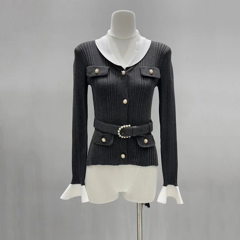Kadınlar için kontrast renkli, - Women'S Formal Wear Cardigan incelemesi ve fiyatı