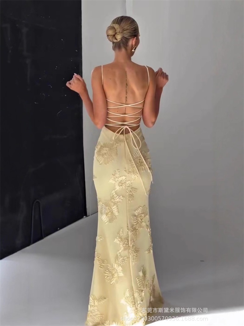 Sarı Nakış Kadın Balo Elbise S - Yellow Formal Wear Women incelemesi ve fiyatı