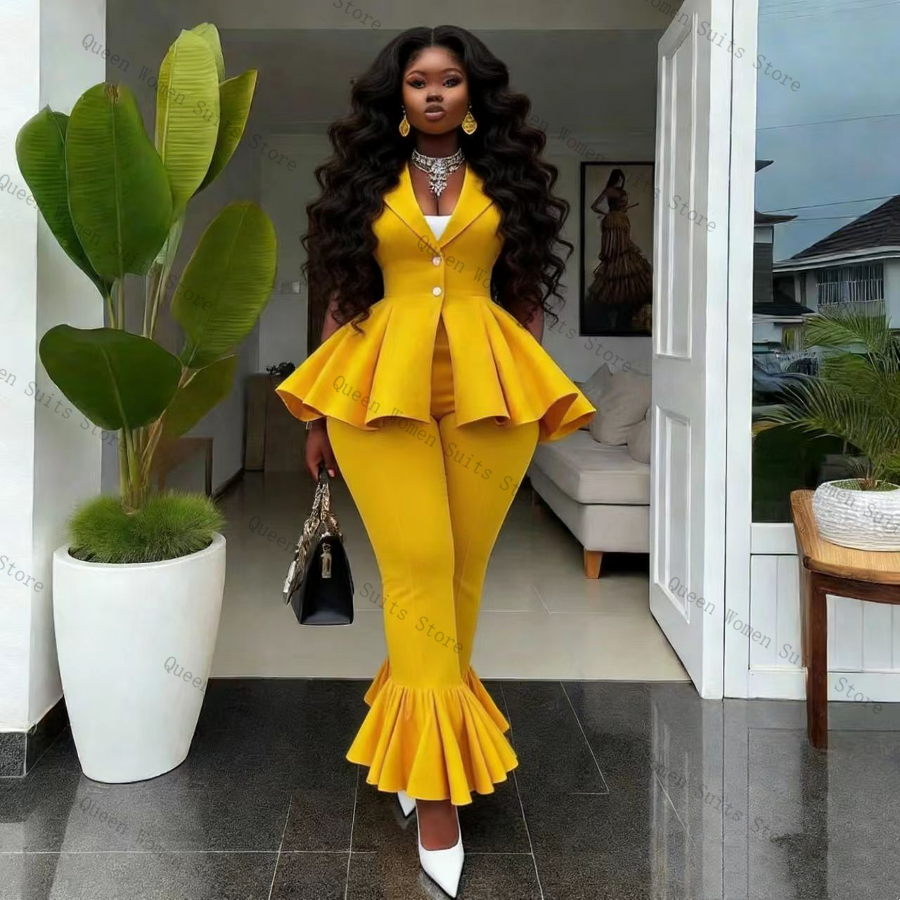Sarı Kadın Takım Elbise Pantol - Yellow Formal Wear Women incelemesi ve fiyatı