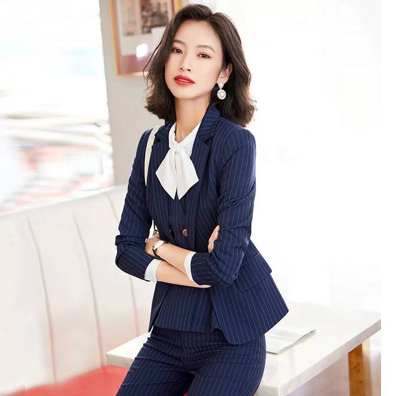 Şeritli Resmi İş Elbiseleri Ka - Women Formal Wear For Interview incelemesi ve fiyatı