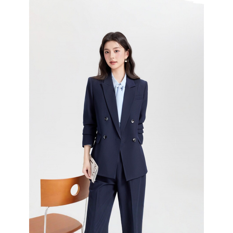 Lacivert kruvaze kadın iş elbi - Women Formal Wear For Interview incelemesi ve fiyatı