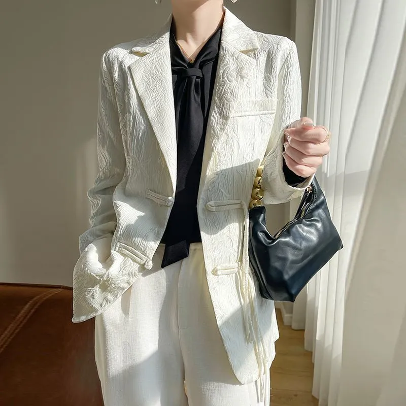 Kadın Beyaz Dokulu Blazer Ceke - Women'S Formal Wear Jackets incelemesi ve fiyatı