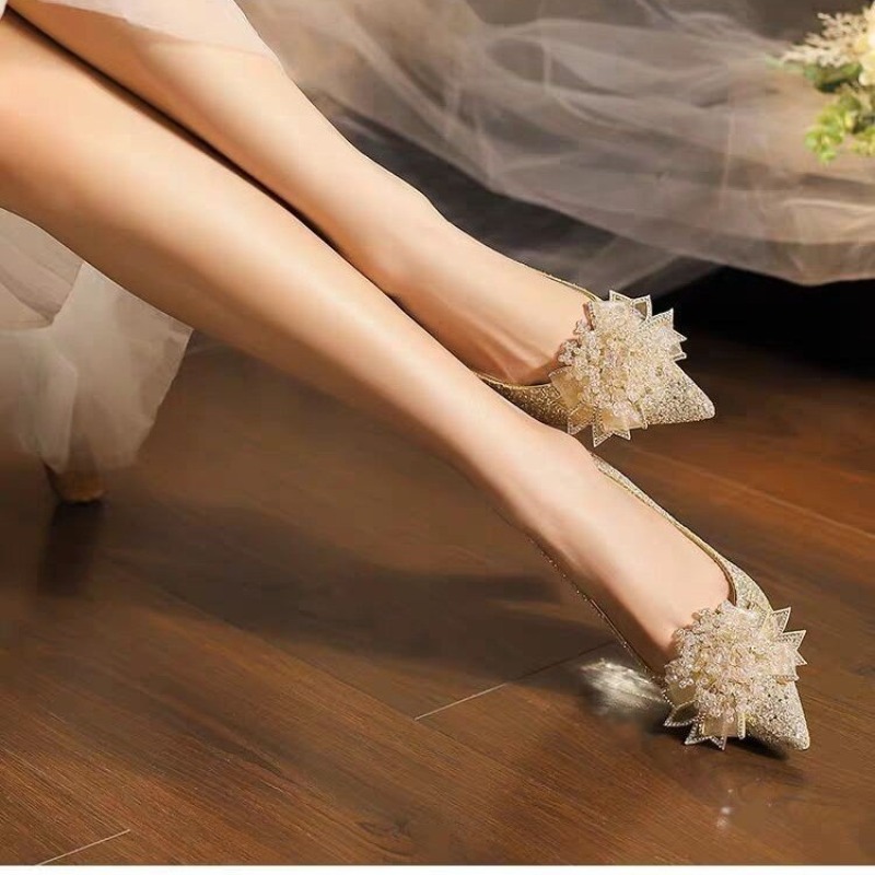 Yapay Elmaslı Çiçek Desenli Bl - Pump Heel Block incelemesi ve fiyatı