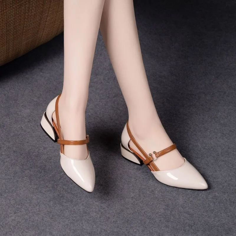 Kadınlar için İki Renkli Sling - Pump Heel Block incelemesi ve fiyatı